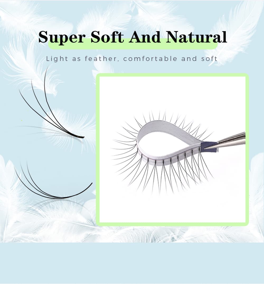 Premade Long Stem Fan Lashes 3D