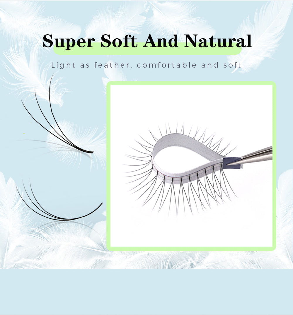 Premade Long Stem Fan Lashes 4D