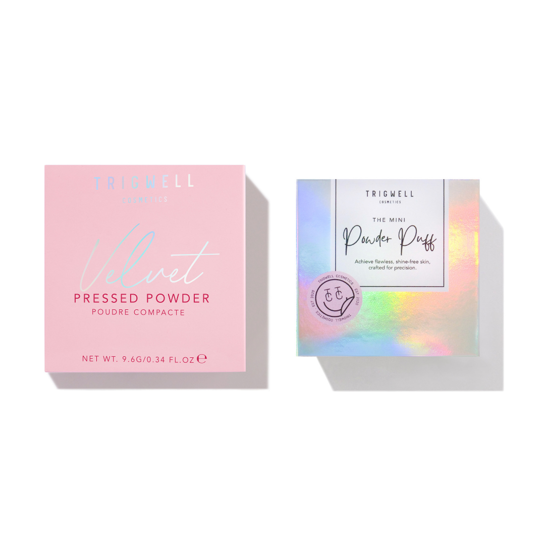 Velvet Pressed Powder & Mini Powder Puff Bundle
