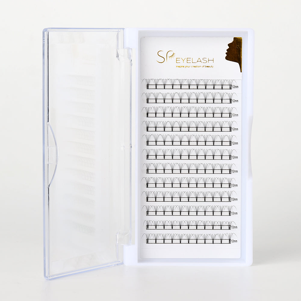 Premade Short Stem Fan Lashes 4D