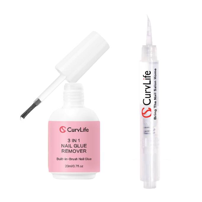 Semi-solid glue New Upgrade Super Strong Quick drying with remover kit for nails