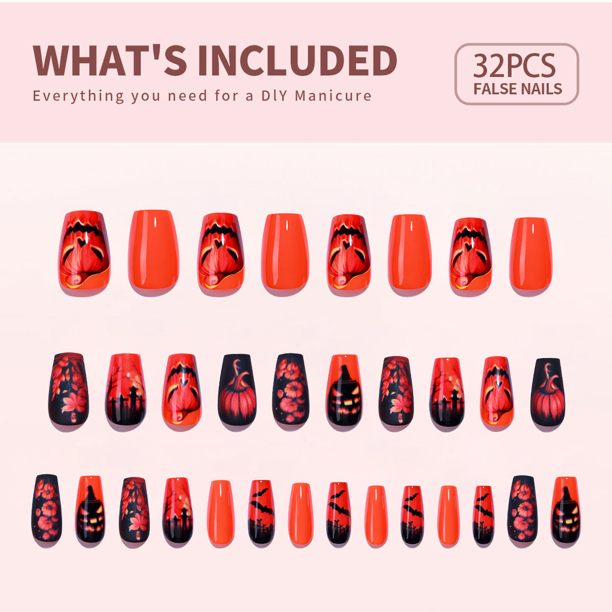 Gel Press On Nails 16 Sizes-32 Pcs Kit X004SHH9KB