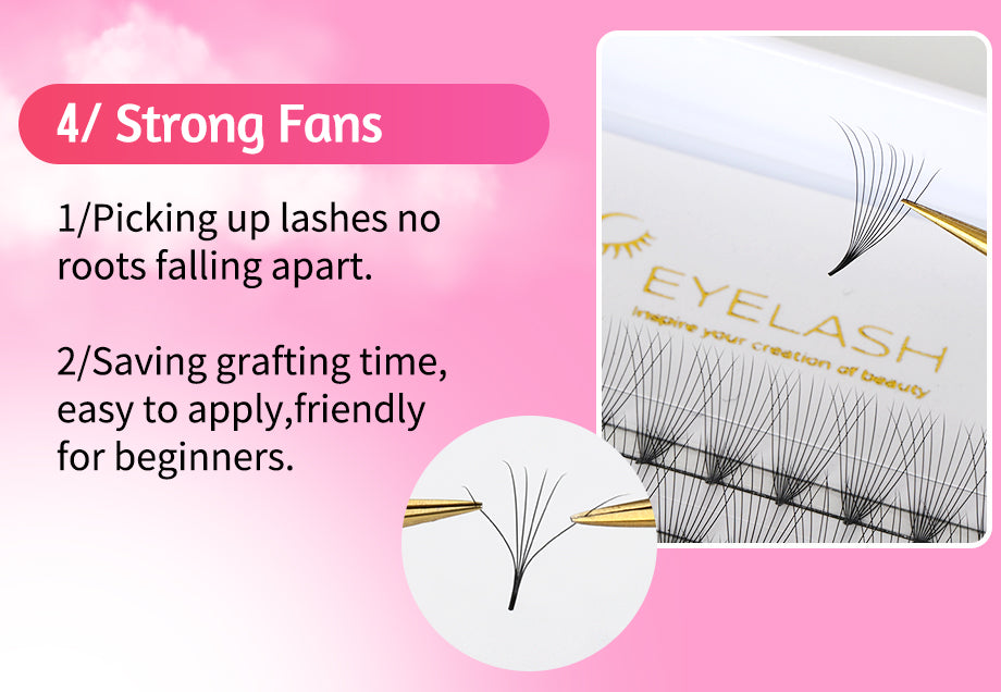 Promade Pointy Base Fan Lashes 3D