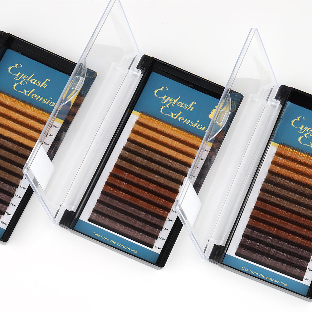 Colored Eyelash Extensions-brown