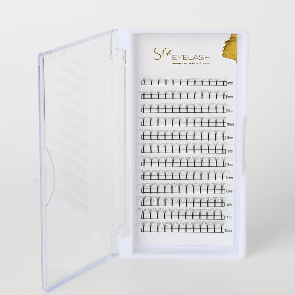 Premade Long Stem Fan Lashes 8D