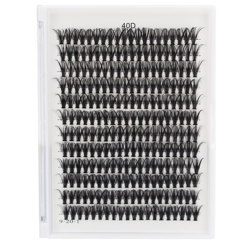 Bodermincer 40D Cluster to Choose Large Tray 240pcs D Curl 8-22mm to Choose Professional Makeup Individual Cluster EyeLashes Grafting Fake False Eyelashes Eyelash Extension Individual Eyelash Bunche