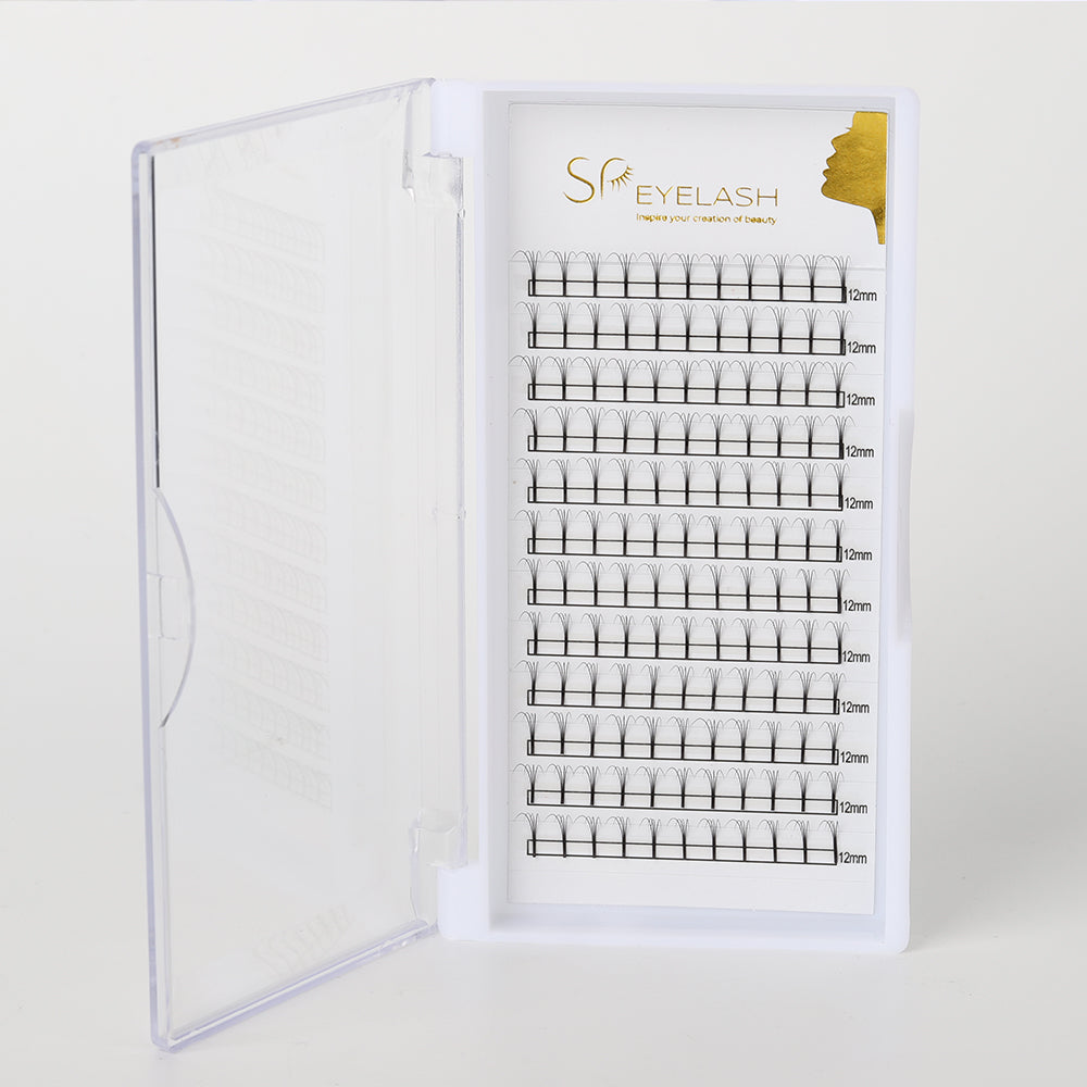 Premade Long Stem Fan Lashes 4D