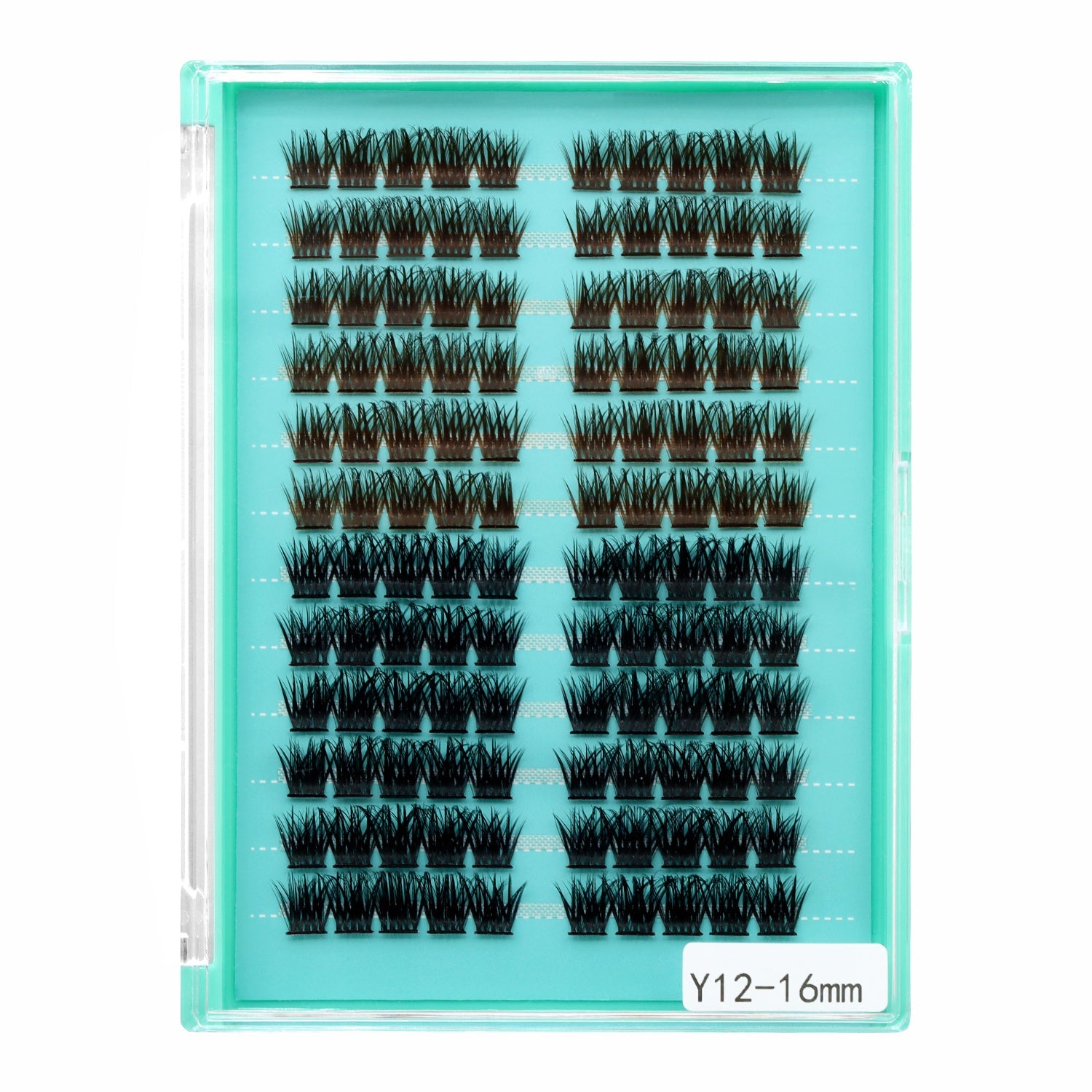 BODERMINCER Y16# Color Black +Brown 120pcs Per Pack C Curl/D Curl/DD Culr Natural Extensions Wispy Individual False Eyelashes Lash Clusters Lash Cluster Extensions
