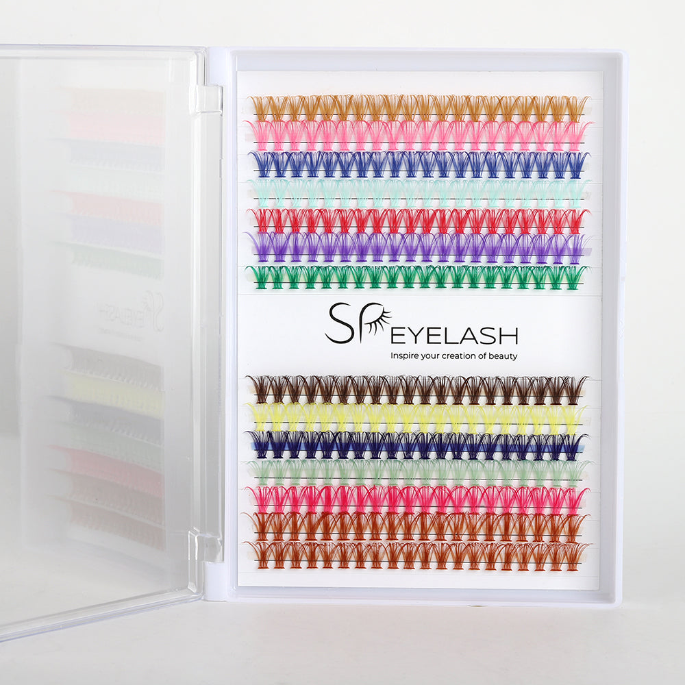 Colored Heat Bonded Eyelash Extensions