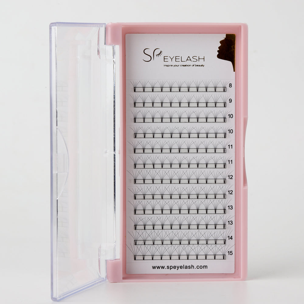 Premade Short Stem Fan Lashes 5D