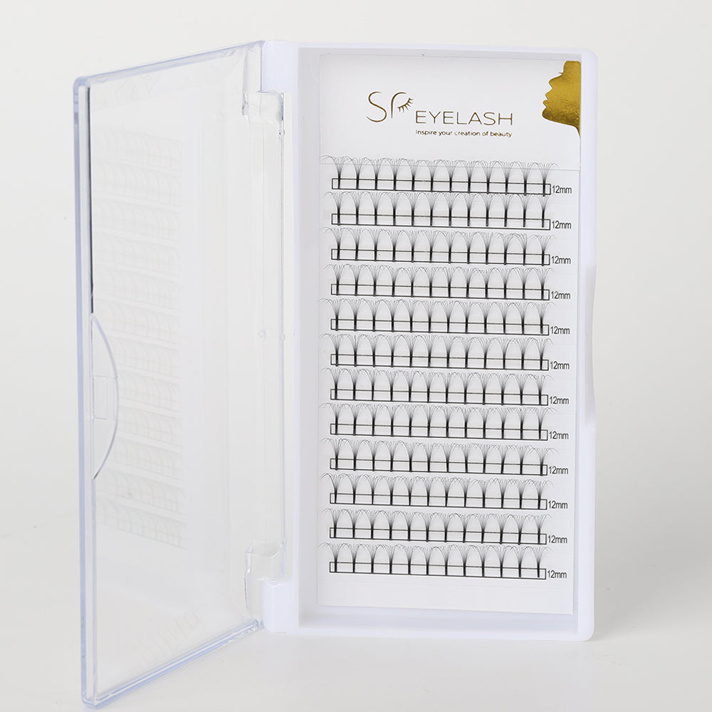 Premade Long Stem Fan Lashes 7D