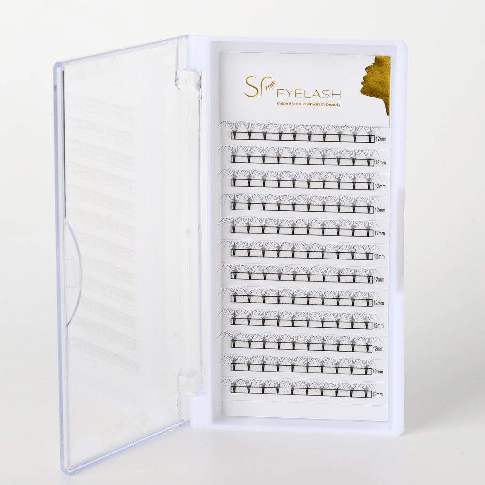 Premade Short Stem Fan Lashes 6D