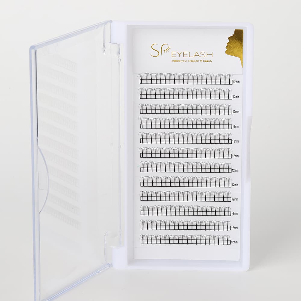 Premade Long Stem Fan Lashes 3D