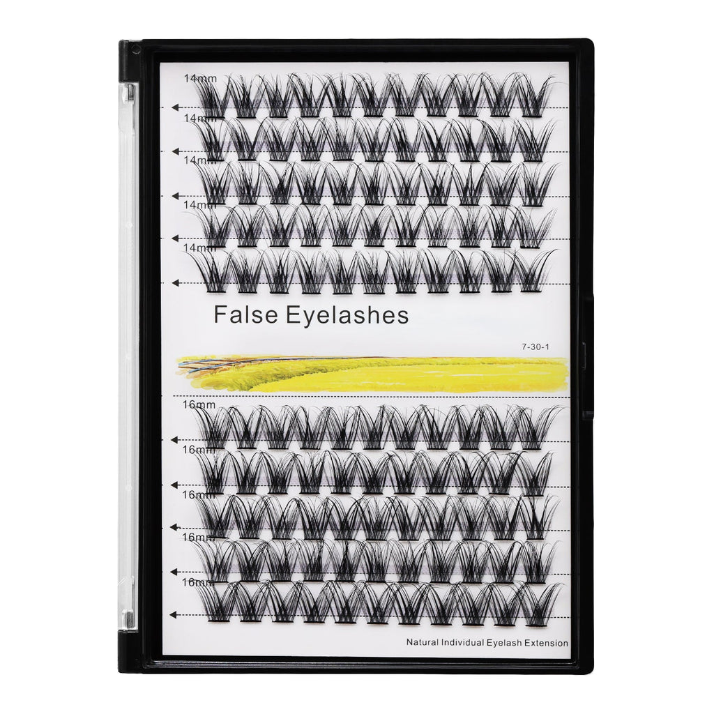 BODERMINCER M06# Lash Cluster Large Pack 8+10mm Mixed/10+12mm Mixed/12+14mm Mixed/14+16mm Mixed/16+18mm Mixed Pack C Curl/D Curl/DD Culr Natural Extensions Wispy Individual False Eyelashes Lash Clusters Lash Cluster Extensions
