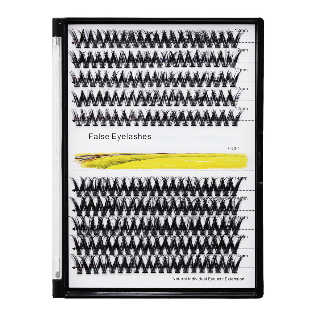 BODERMINCER MY008# Lash Cluster Large Pack 8+10mm Mixed/10+12mm Mixed/12+14mm Mixed/14+16mm Mixed/16+18mm Mixed Pack C Curl/D Curl/DD Culr Natural Extensions Wispy Individual False Eyelashes Lash Clusters Lash Cluster Extensions