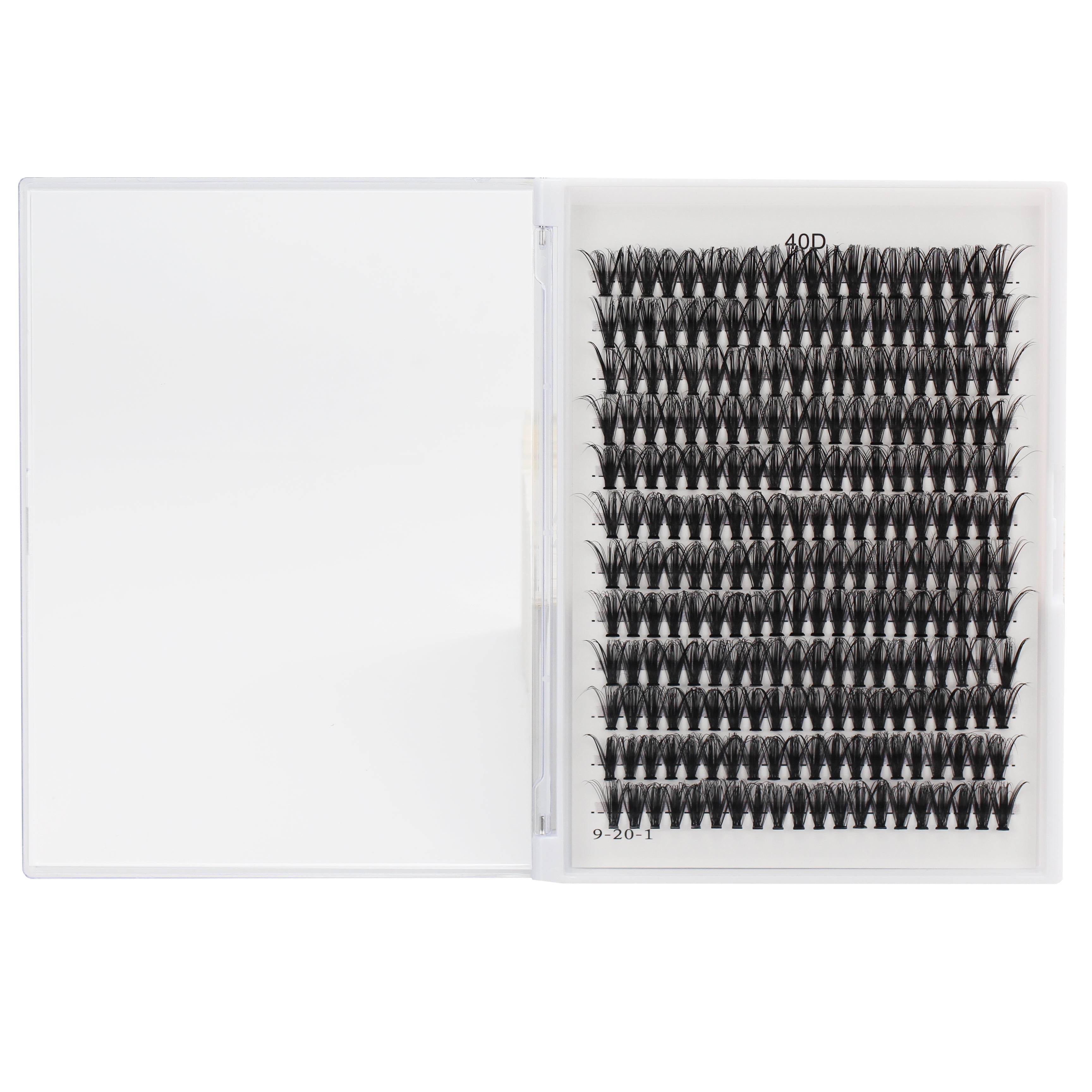 Bodermincer 40D Cluster to Choose Large Tray 240pcs D Curl 8-22mm to Choose Professional Makeup Individual Cluster EyeLashes Grafting Fake False Eyelashes Eyelash Extension Individual Eyelash Bunche