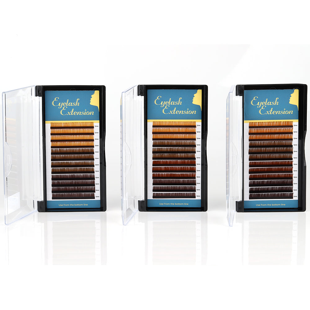 Colored Eyelash Extensions-brown