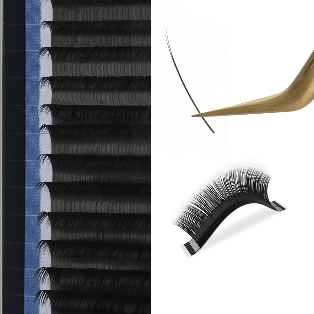 Flat Eyelash Extensions-0.1mmThickness