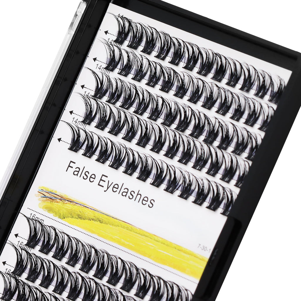 Bodermincer  D010# Lash Cluster Large Pack 8+10mm Mixed/10+12mm Mixed/12+14mm Mixed/14+16mm Mixed/16+18mm Mixed Pack C Curl/D Curl/DD Culr Natural Extensions Wispy Individual False Eyelashes Lash Clusters Lash Cluster Extensions