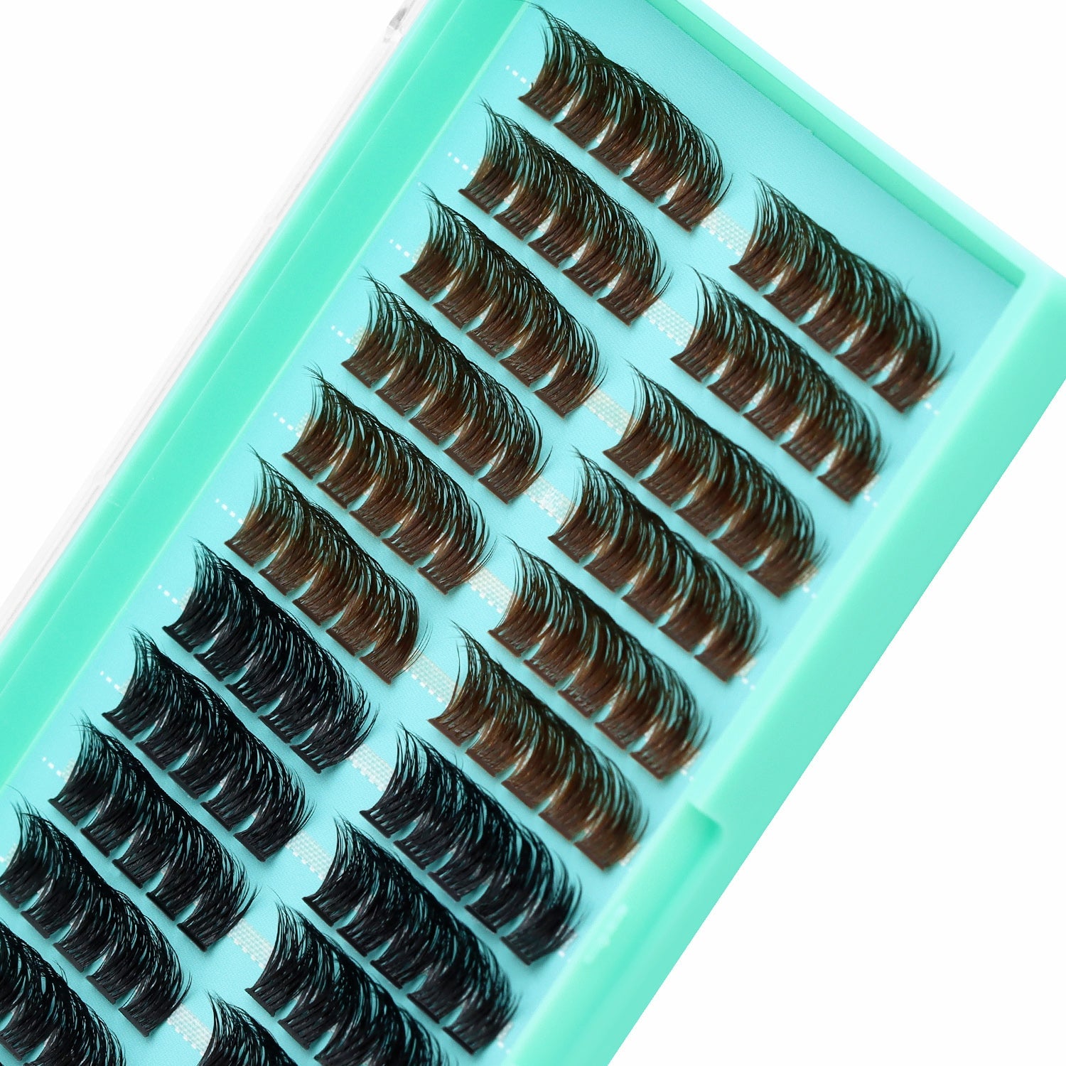 BODERMINCER Y16# Color Black +Brown 120pcs Per Pack C Curl/D Curl/DD Culr Natural Extensions Wispy Individual False Eyelashes Lash Clusters Lash Cluster Extensions