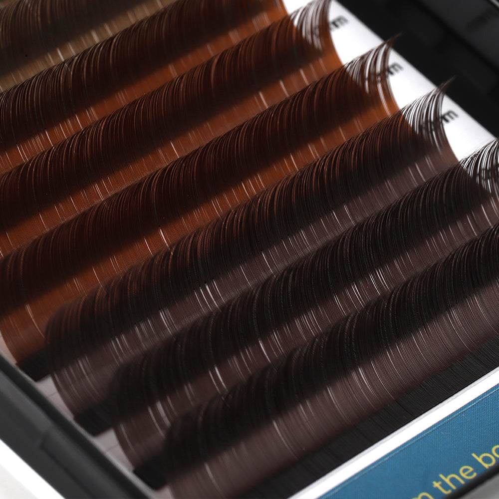 Colored Eyelash Extensions-brown