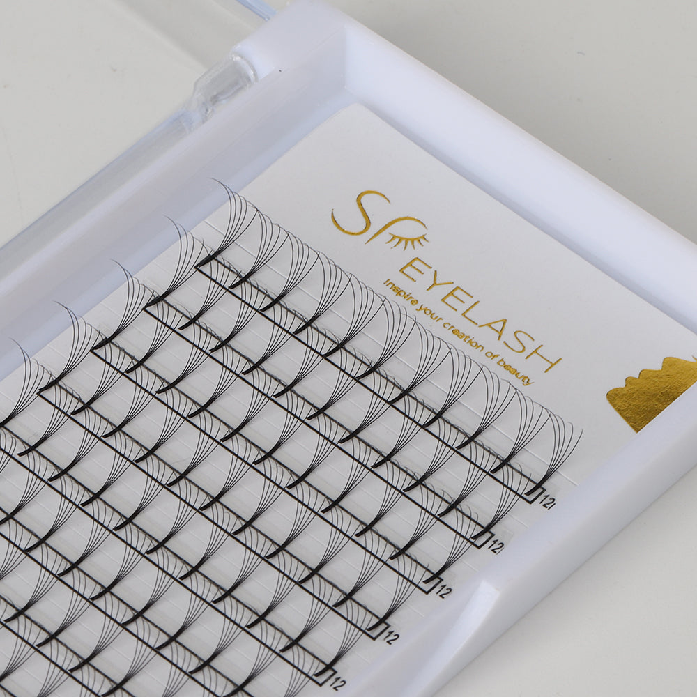 Premade Long Stem Fan Lashes 5D
