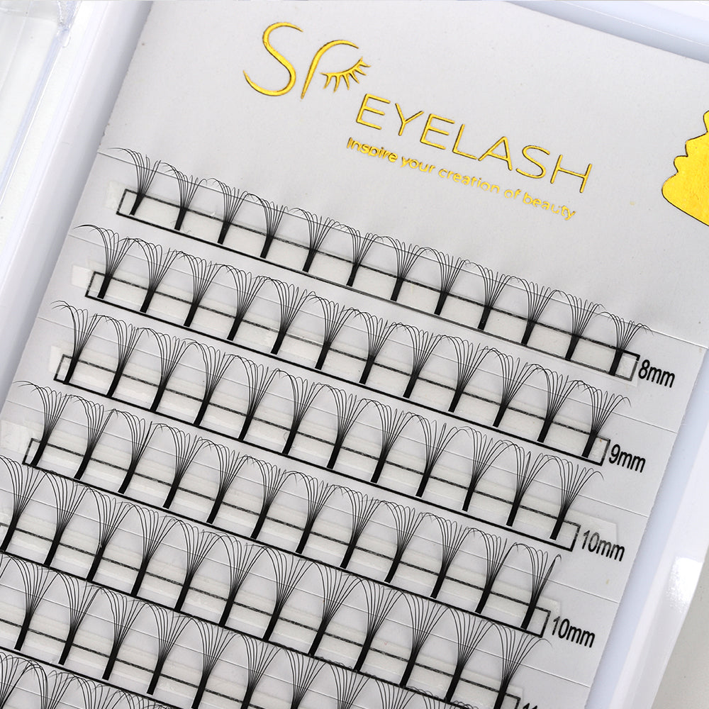 Premade Long Stem Fan Lashes 8D