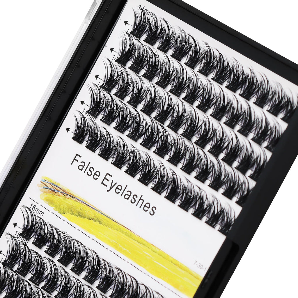 BODERMINCER M02# Lash Cluster Large Pack 8+10mm Mixed/10+12mm Mixed/12+14mm Mixed/14+16mm Mixed/16+18mm Mixed Pack C Curl/D Curl/DD Culr Natural Extensions Wispy Individual False Eyelashes Lash Clusters Lash Cluster Extensions