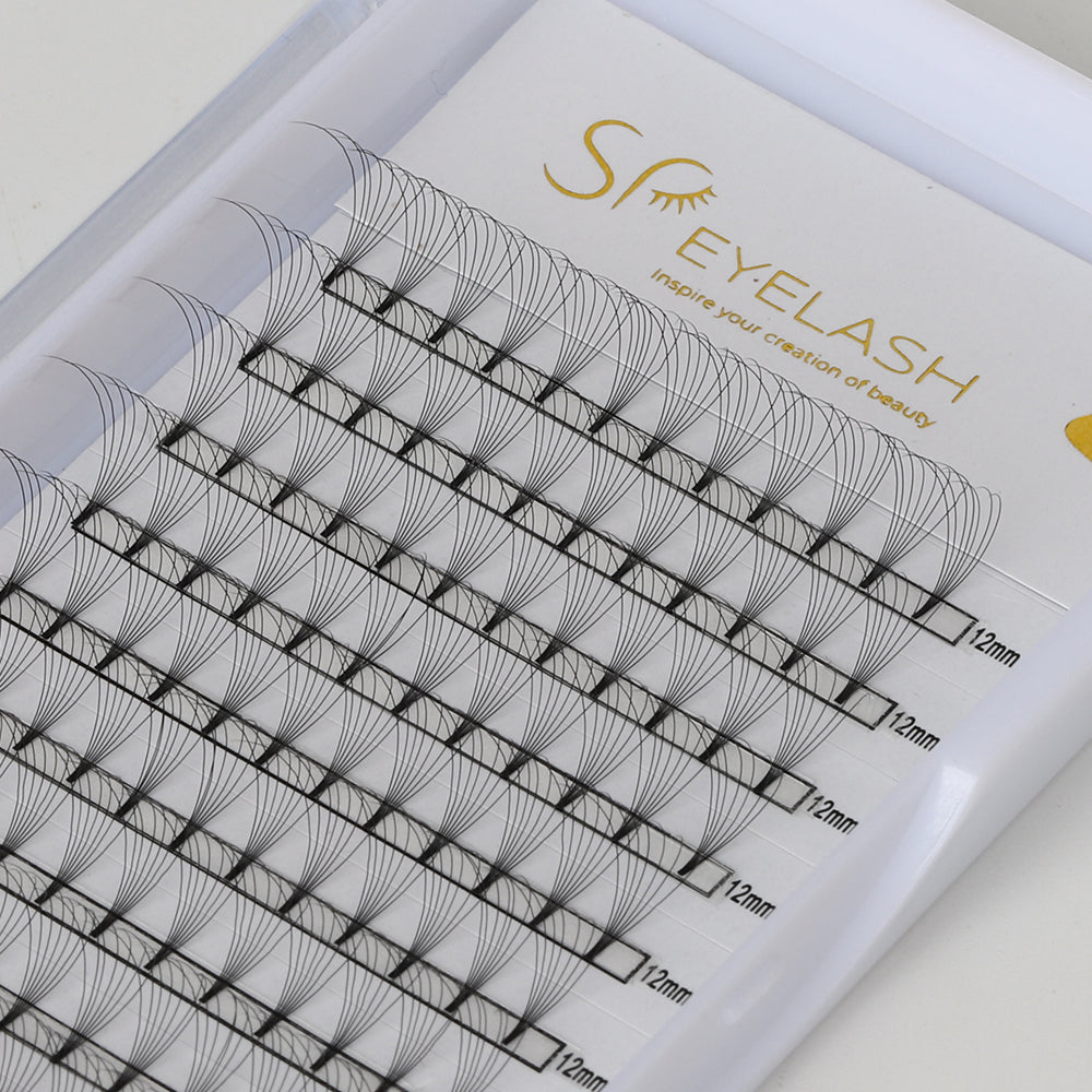 Premade Short Stem Fan Lashes 7D