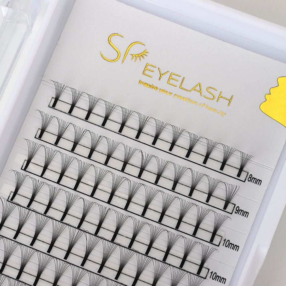 Premade Long Stem Fan Lashes 10D