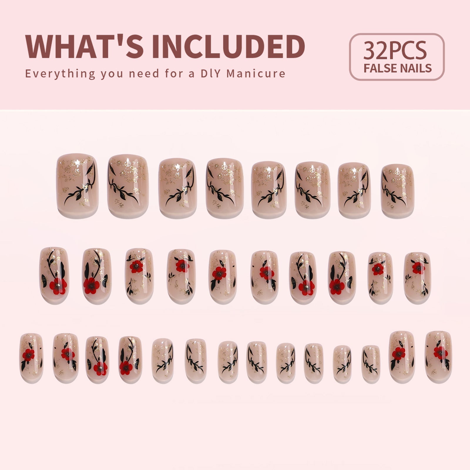 Gel Press On Nails 16 Sizes-32 Pcs Kit X004PR8VS3