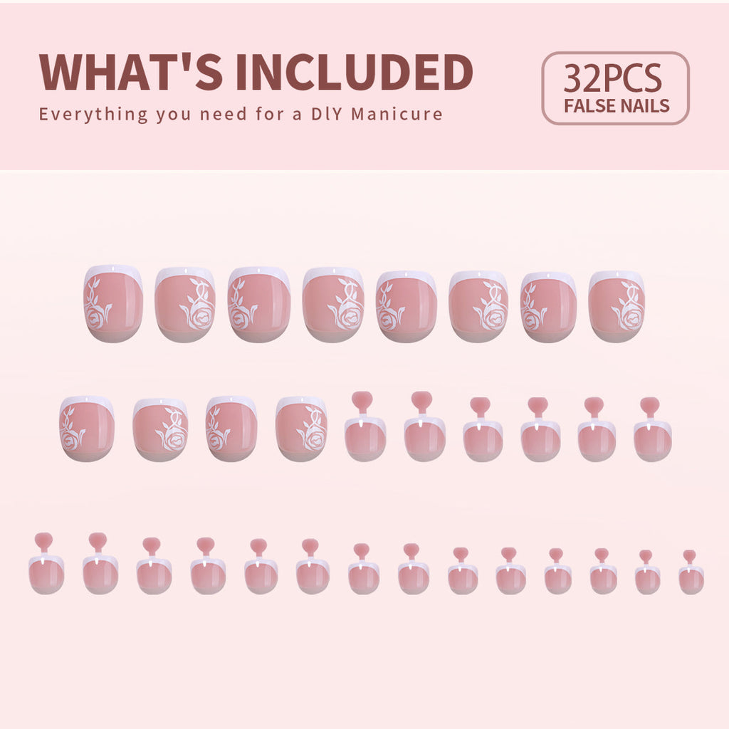 32 Pcs-16 Sizes Kit Press On Toe nails X004Q1O3XF