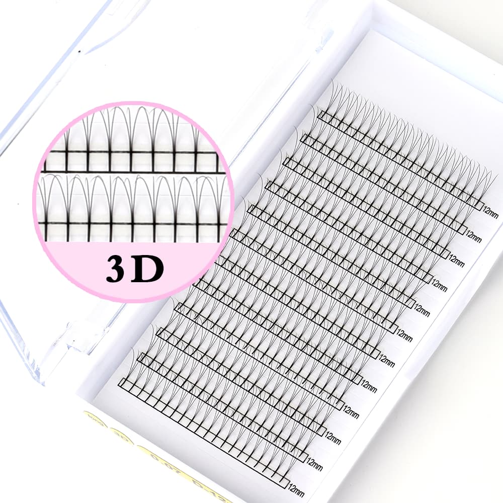 Premade Long Stem Fan Lashes 3D