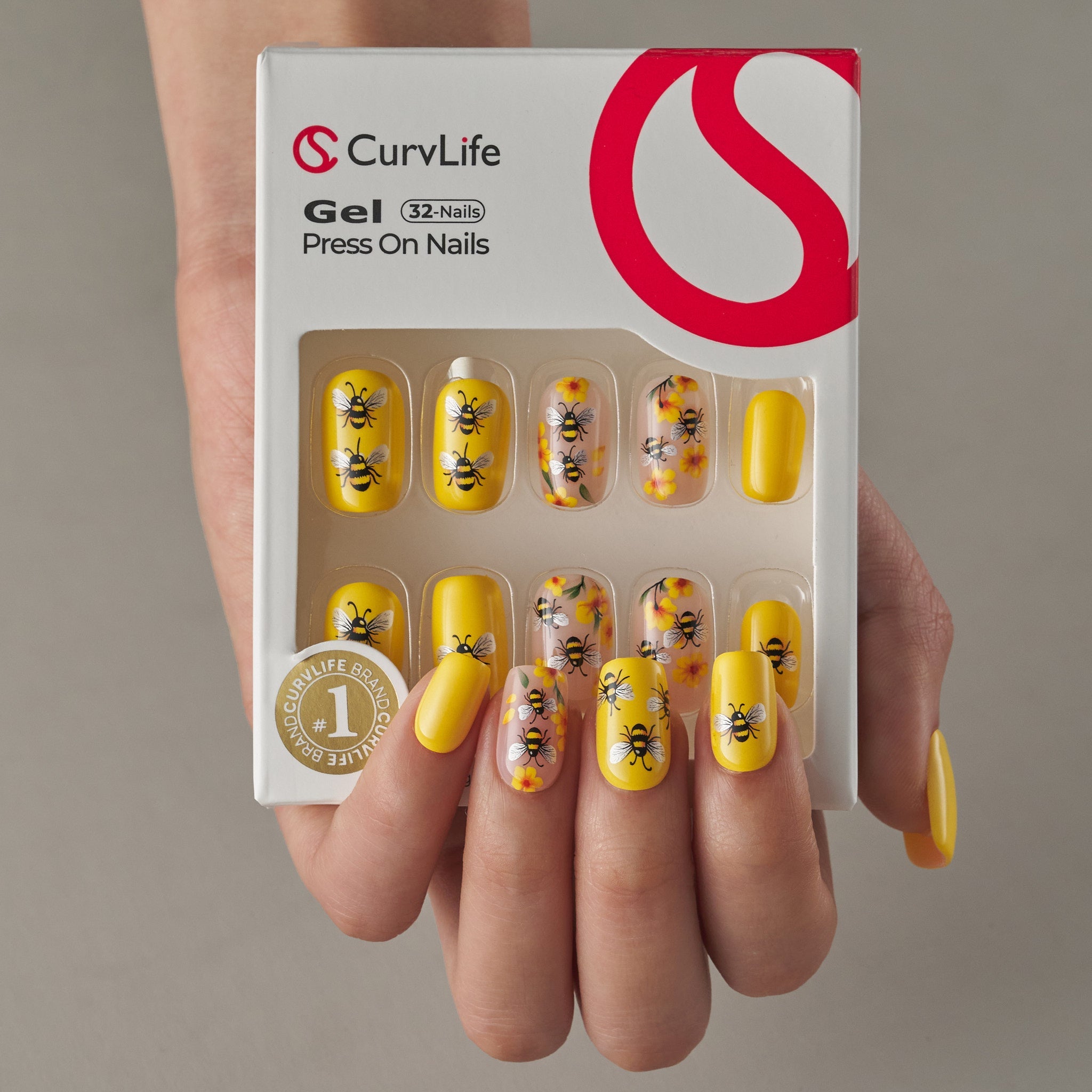 Gel Press On Nails 16 Sizes-32 Pcs Kit X004LBNHAP