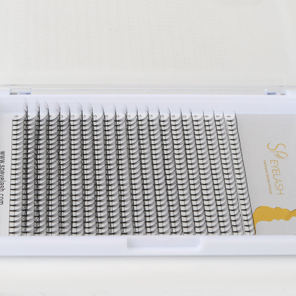 Premade Short Stem Fan Lashes 10D