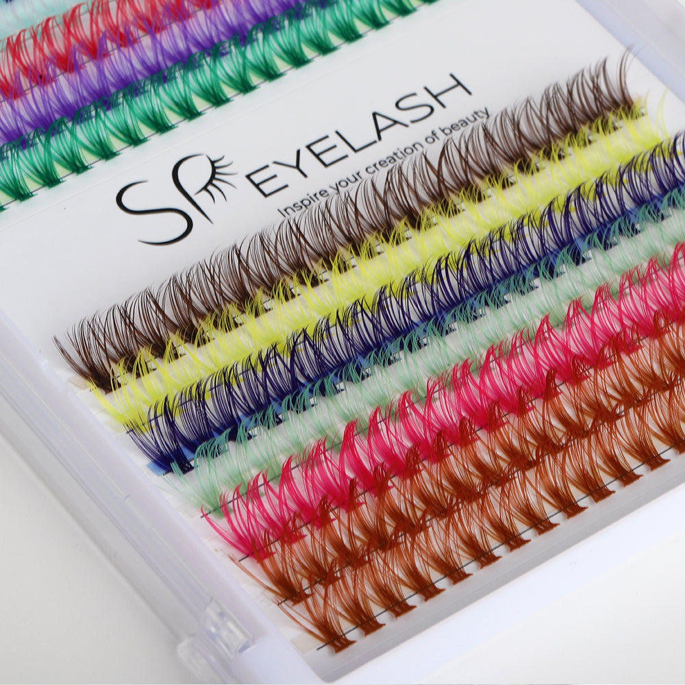 Colored Heat Bonded Eyelash Extensions