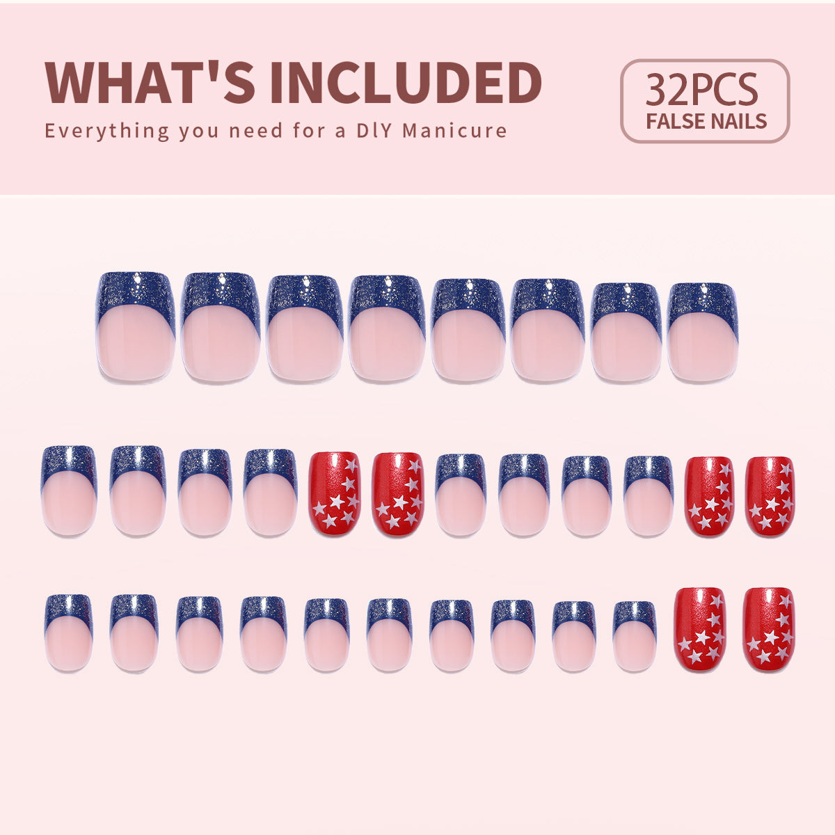 Sale Gel Press On Nails 16 Sizes-32 Pcs Kit  X0048XVTC9