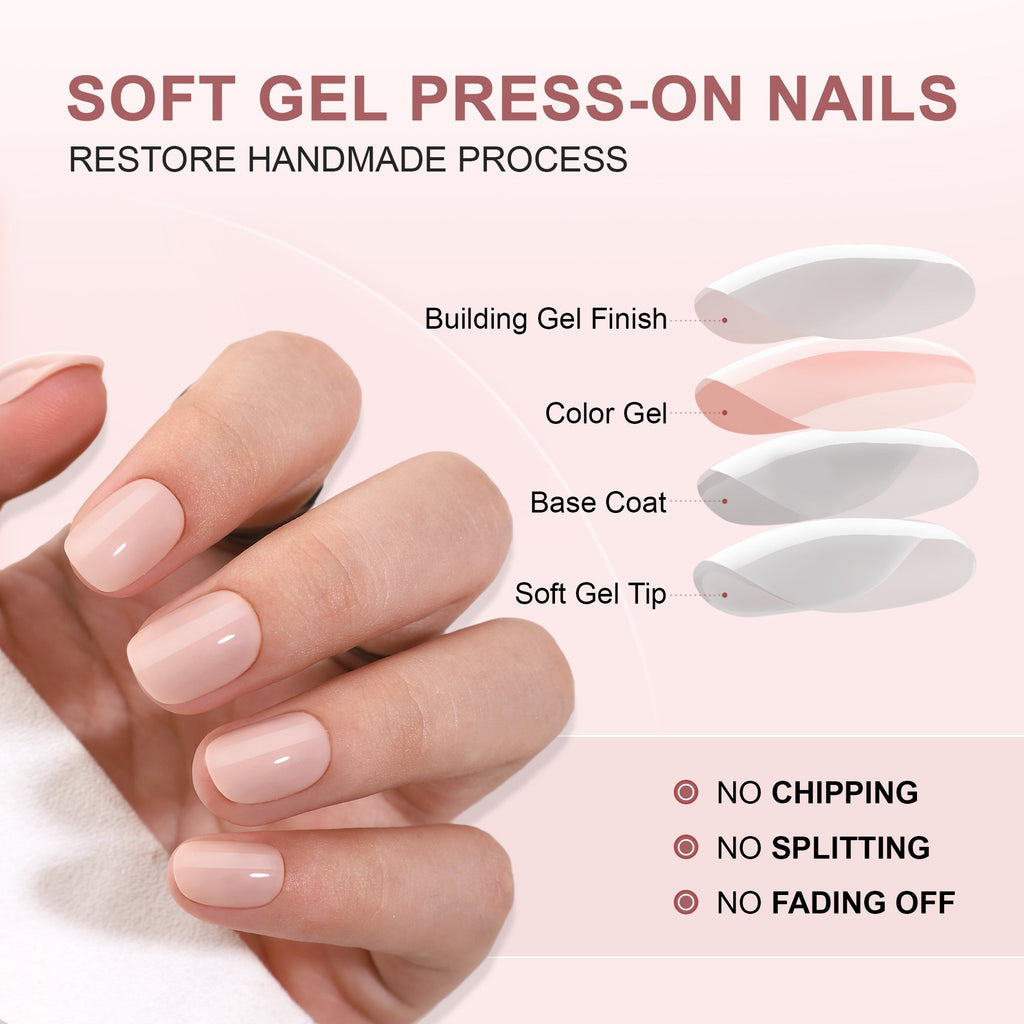 Sale Gel Press On Nails 16 Sizes-32 Pcs Kit A449 SH-4
