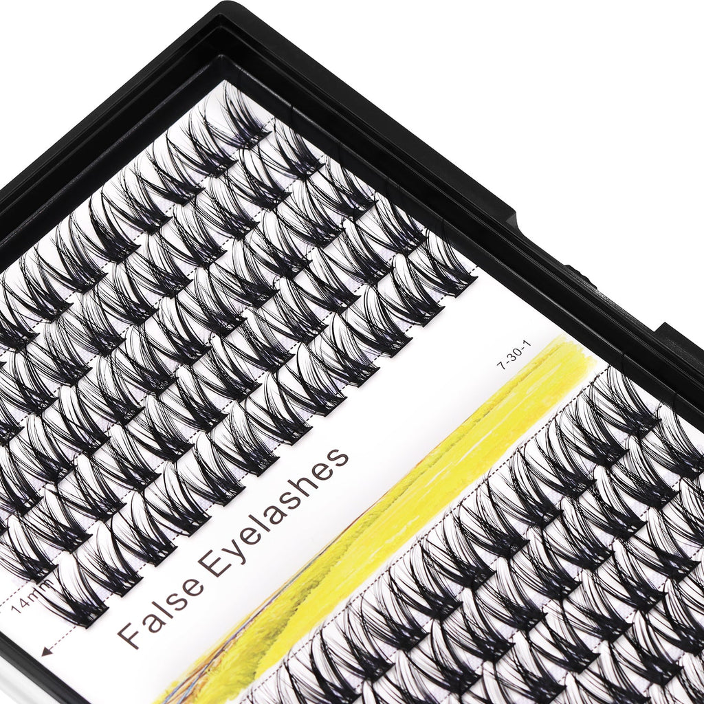 Bodermincer  D010# Lash Cluster Large Pack 8+10mm Mixed/10+12mm Mixed/12+14mm Mixed/14+16mm Mixed/16+18mm Mixed Pack C Curl/D Curl/DD Culr Natural Extensions Wispy Individual False Eyelashes Lash Clusters Lash Cluster Extensions