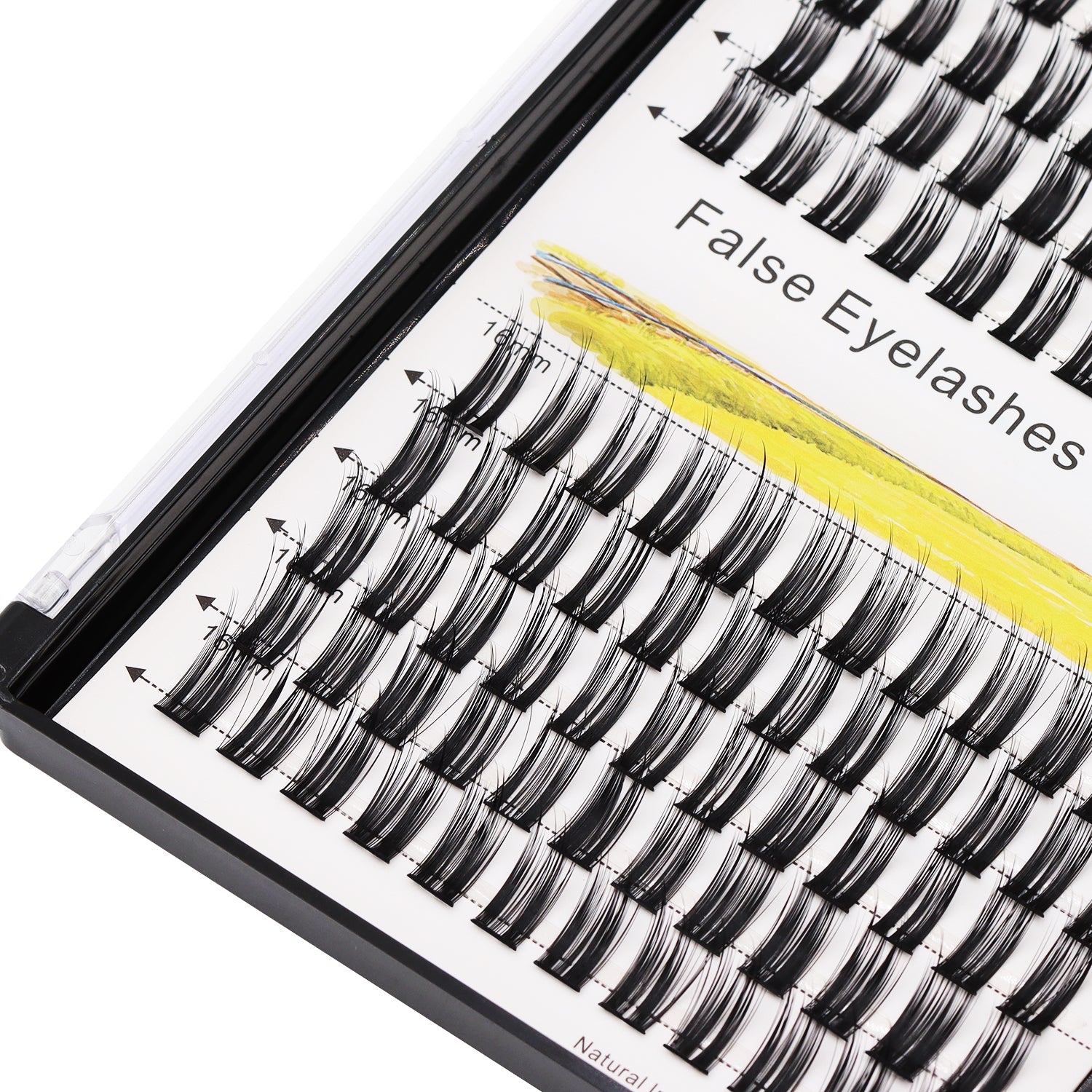 BODERMINCER D011# Lash Cluster Large Pack 8+10mm Mixed/10+12mm Mixed/12+14mm Mixed/14+16mm Mixed/16+18mm Mixed Pack C Curl/D Curl/DD Culr Natural Extensions Wispy Individual False Eyelashes Lash Clusters Lash Cluster Extensions
