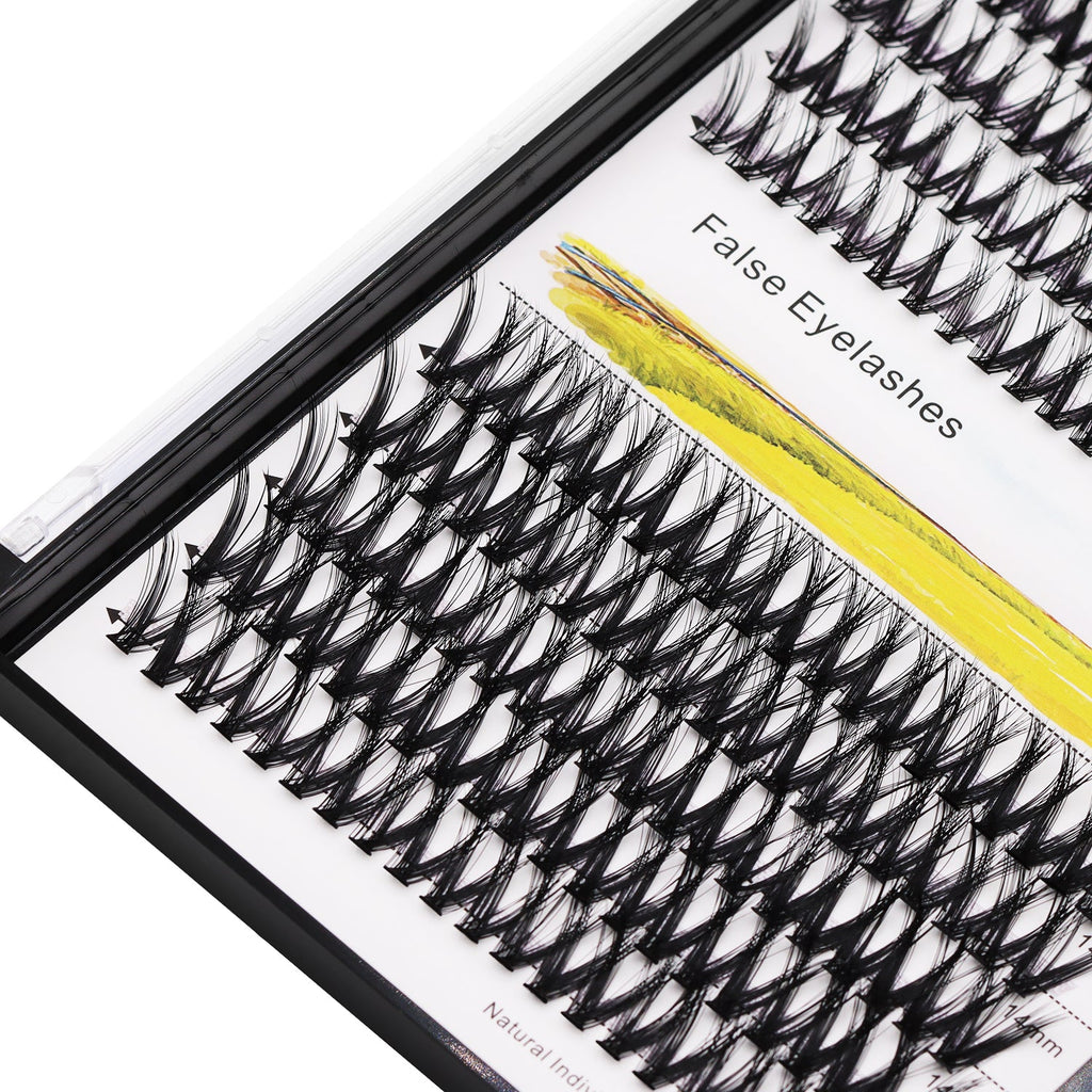 BODERMINCER MY008# Lash Cluster Large Pack 8+10mm Mixed/10+12mm Mixed/12+14mm Mixed/14+16mm Mixed/16+18mm Mixed Pack C Curl/D Curl/DD Culr Natural Extensions Wispy Individual False Eyelashes Lash Clusters Lash Cluster Extensions