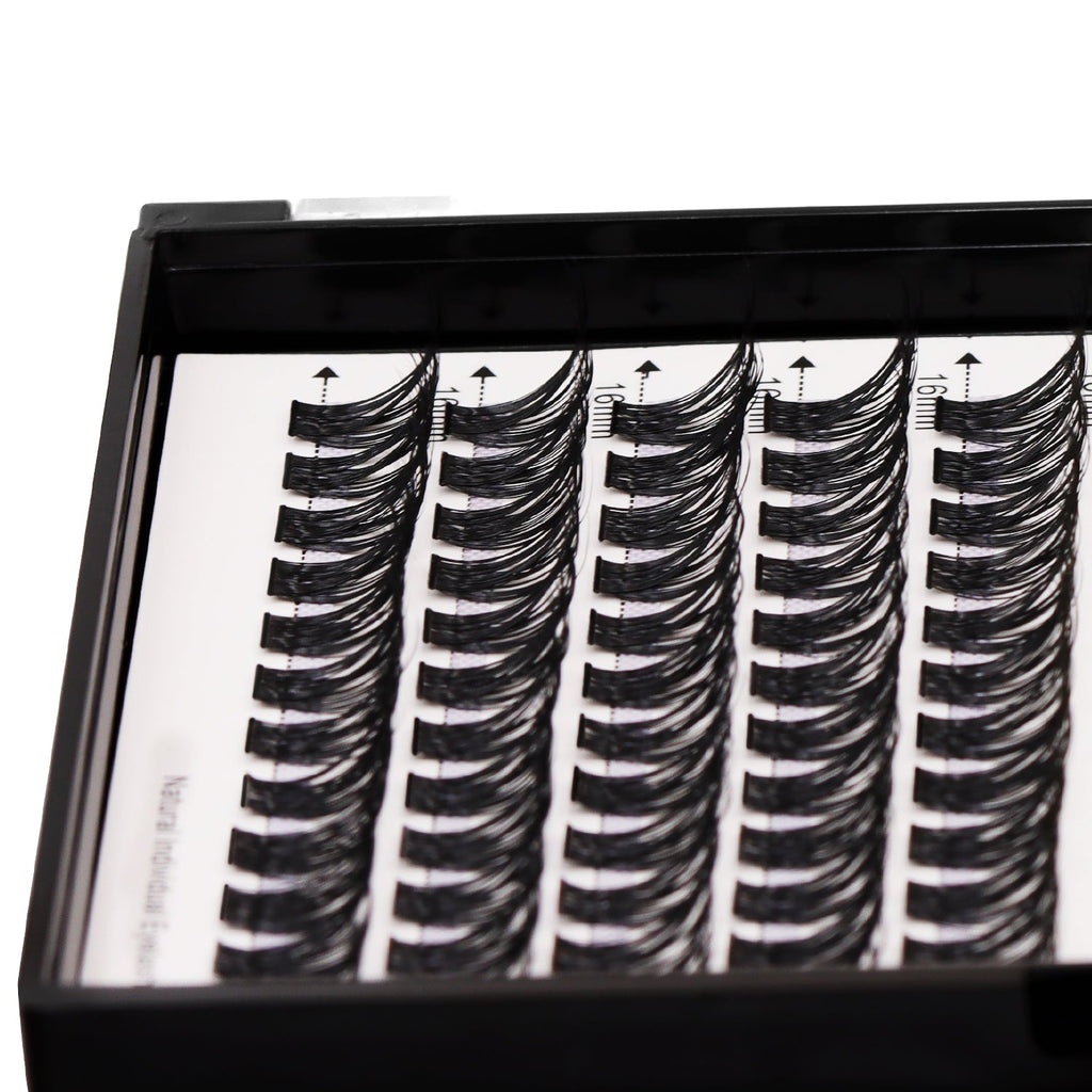 Bodermincer  D010# Lash Cluster Large Pack 8+10mm Mixed/10+12mm Mixed/12+14mm Mixed/14+16mm Mixed/16+18mm Mixed Pack C Curl/D Curl/DD Culr Natural Extensions Wispy Individual False Eyelashes Lash Clusters Lash Cluster Extensions