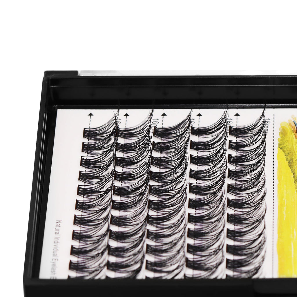 BODERMINCER M06# Lash Cluster Large Pack 8+10mm Mixed/10+12mm Mixed/12+14mm Mixed/14+16mm Mixed/16+18mm Mixed Pack C Curl/D Curl/DD Culr Natural Extensions Wispy Individual False Eyelashes Lash Clusters Lash Cluster Extensions