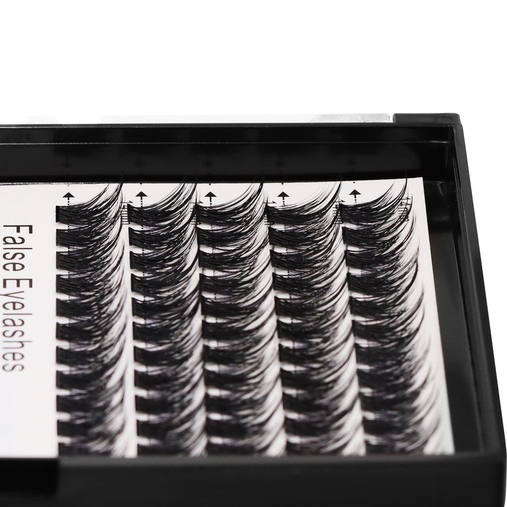 BODERMINCER M02# Lash Cluster Large Pack 8+10mm Mixed/10+12mm Mixed/12+14mm Mixed/14+16mm Mixed/16+18mm Mixed Pack C Curl/D Curl/DD Culr Natural Extensions Wispy Individual False Eyelashes Lash Clusters Lash Cluster Extensions