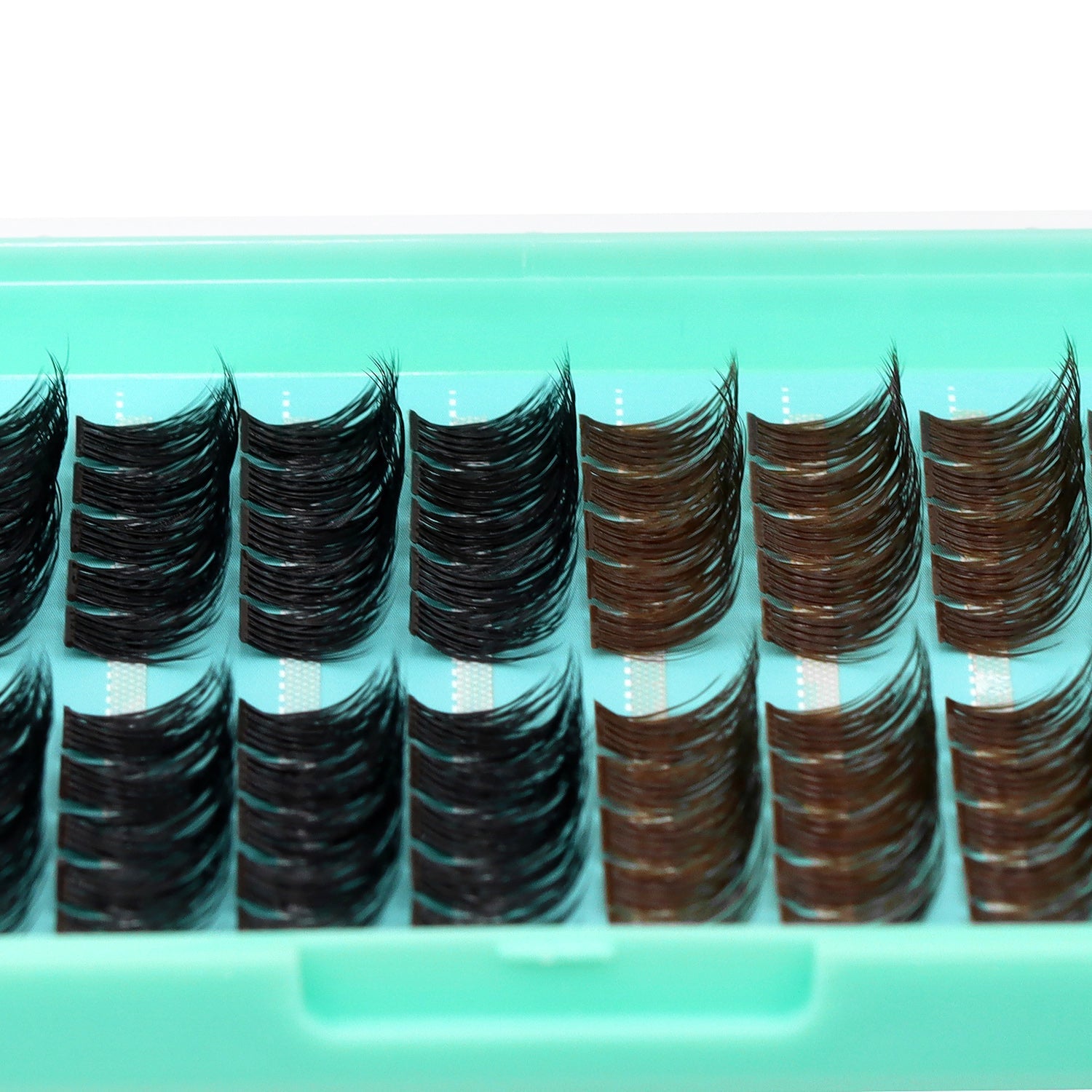 BODERMINCER Y16# Color Black +Brown 120pcs Per Pack C Curl/D Curl/DD Culr Natural Extensions Wispy Individual False Eyelashes Lash Clusters Lash Cluster Extensions