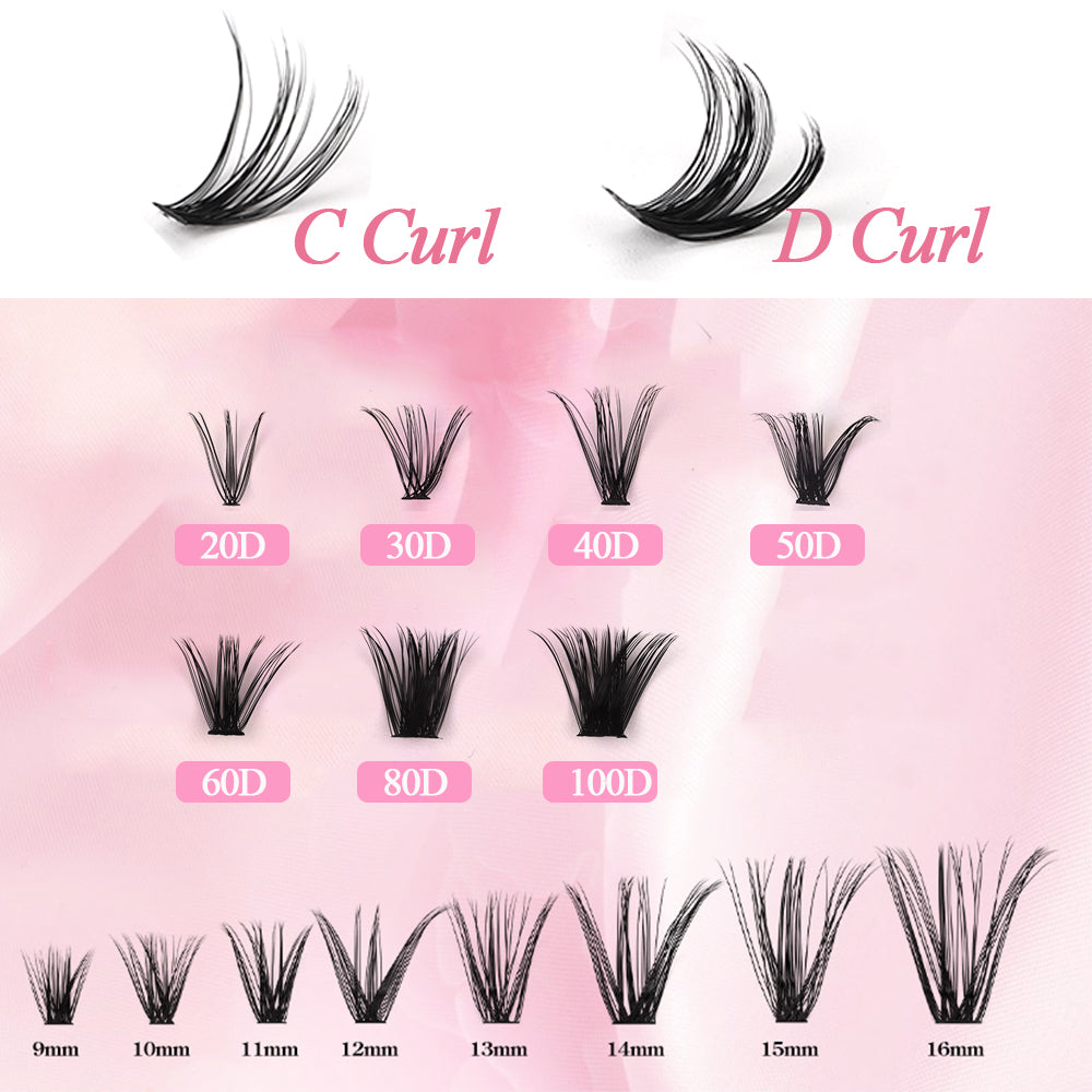 Heat Bonded Eyelash Extensions-40D