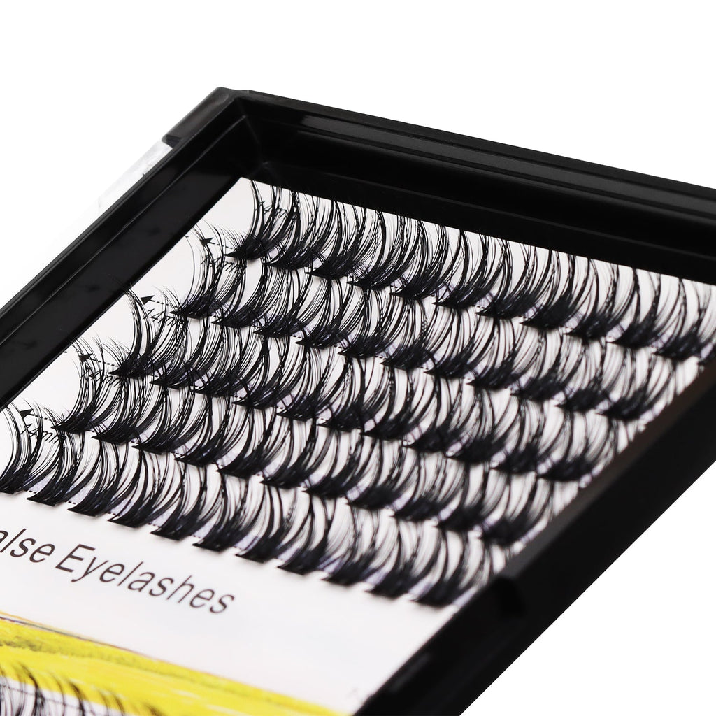 Bodermincer  D010# Lash Cluster Large Pack 8+10mm Mixed/10+12mm Mixed/12+14mm Mixed/14+16mm Mixed/16+18mm Mixed Pack C Curl/D Curl/DD Culr Natural Extensions Wispy Individual False Eyelashes Lash Clusters Lash Cluster Extensions