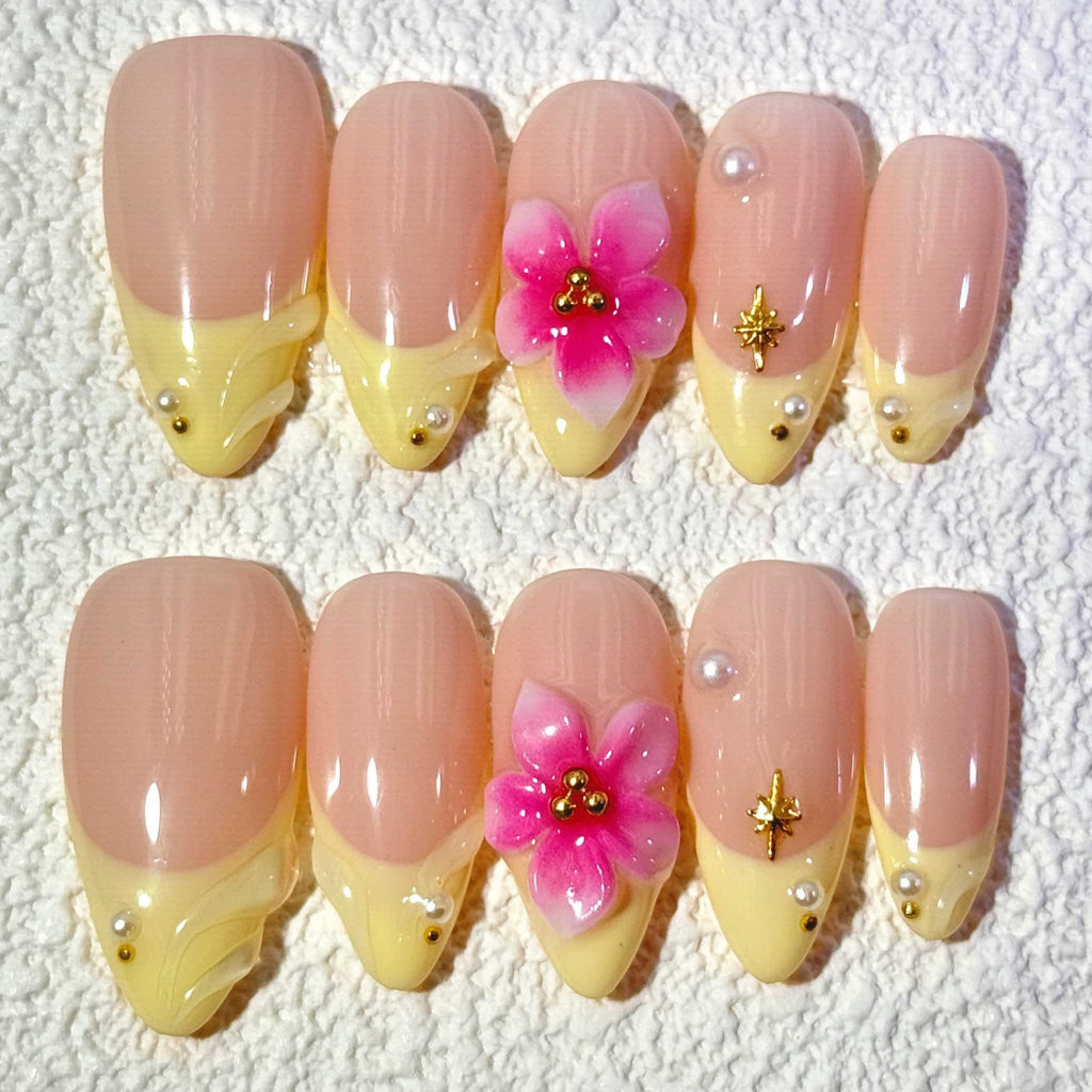 10 PCS/Set Handmade Salon-Grade Gel Press-On Nails AW1081