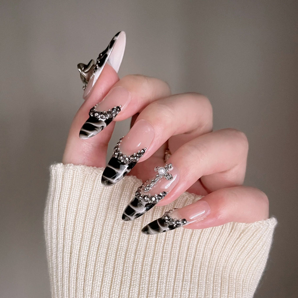 10 PCS/Set Handmade Salon-Grade Gel Press-On Nails AW1006