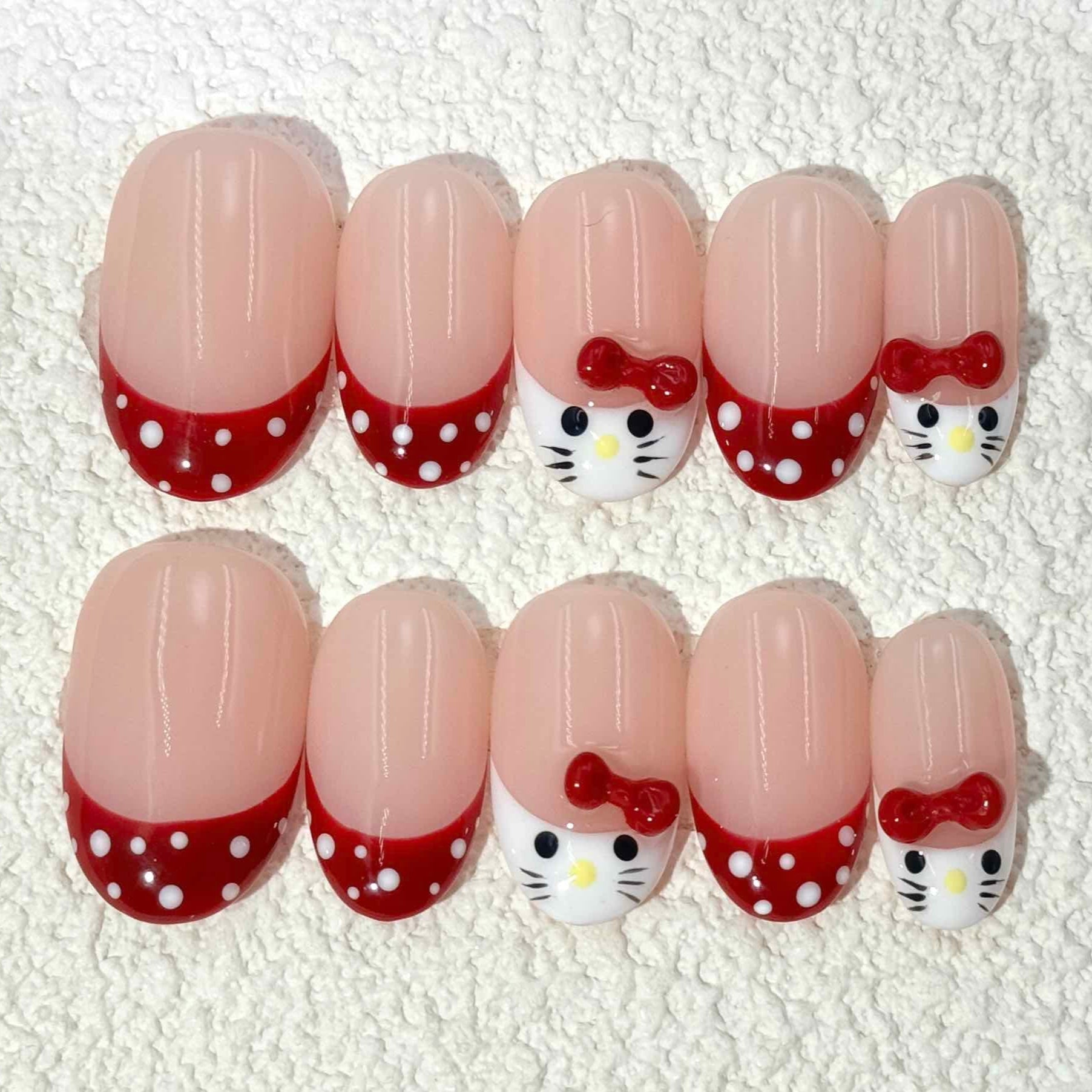 10 PCS/Set Handmade Salon-Grade Gel Press-On Nails AW1024